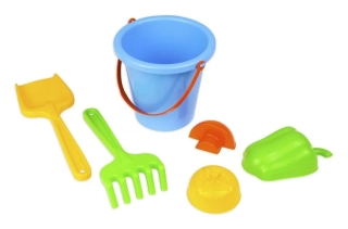 Lena Pískový set modrý kyblík 6 dílů