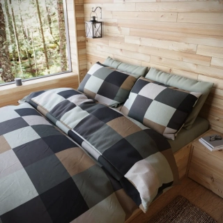 Kvalitex Povlečení viskóza WOODY collection 140x200, 70x90cm DION