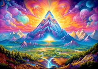 ENJOY Puzzle Pyramidy v lesích 1000 dílků