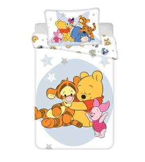 Jerry Fabrics Povlečení do postýlky Medvídek Pů Stars baby  Bavlna, 100/135, 40/60 cm