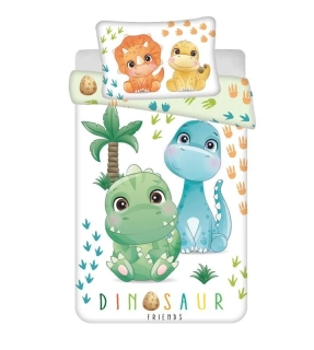 Jerry Fabrics Povlečení do postýlky Dino 02 baby Bavlna, 100/135, 40/60 cm