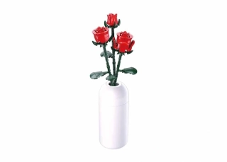 Sluban Flowers M38-B1101-04 Červená růže ve váze