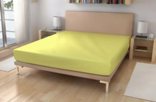 Jersey prostěradlo EXKLUSIVE Světle žlutá 90/200