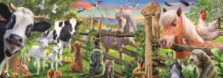 DINO Panoramatické puzzle Farma 150 dílků