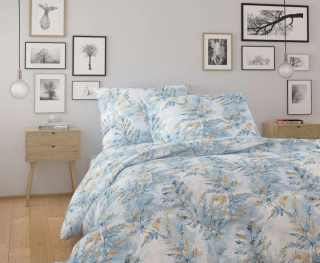 Kvalitex Bavlněné povlečení NORDIC COLLECTION 140x200, 70x90cm YVES modré