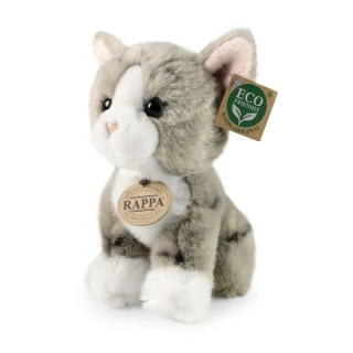 Rappa Plyšová kočka šedá 18 cm ECO-FRIENDLY