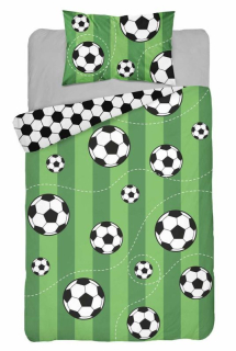 DETEXPOL Povlečení do postýlky Fotbal  Bavlna, 100/135, 40/60 cm