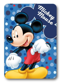 FARO Fleece deka Mickey puntíky Polyester, 100/140 cm