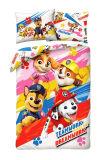 HALANTEX Povlečení Paw Patrol Work  Bavlna, 140/200, 70/90 cm