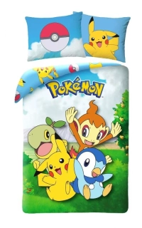 HALANTEX Povlečení Pokémon zahrada Bavlna, 140/200, 70/90 cm