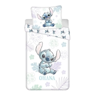 JERRY FABRICS Povlečení Lilo and Stitch Ohana White  Bavlna, 140/200, 70/90 cm