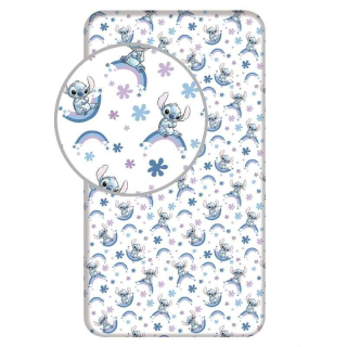 JERRY FABRICS Prostěradlo Lilo and Stitch Rainbow  Bavlna, 90/200 cm