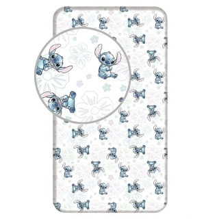JERRY FABRICS Prostěradlo Lilo and Stitch Ohana White Bavlna, 90/200 cm