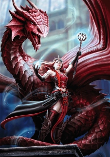 TREFL Puzzle Kolekce Anne Stokes: Premium Plus Fantasy Collection: Šarlatový mág 1000 dílků