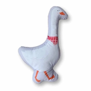 DETEXPOL Tvarovaný mikroplyšový polštářek Husa Polyester, 39x30 cm
