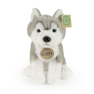 Rappa Plyšový pes husky sedící 23 cm SOFT COLLECTION, ECO-FRIENDLY