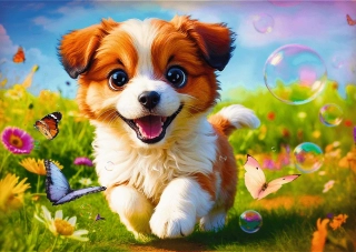 TREFL Puzzle Veselý pejsek 500 dílků