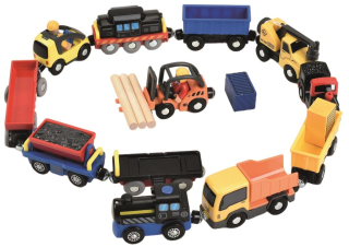2Kids Toys Sada vozidel k vláčkodráze