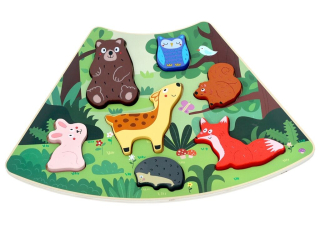 2Kids Toys Dřevěné puzzle Lesní zvířátka propojitelné