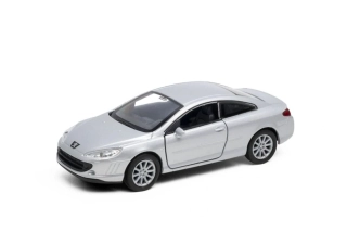 Welly Peugeot Coupé 407 1:34 stříbrný
