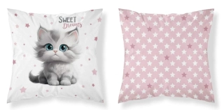 DETEXPOL Povlak na polštářek Kotě sweet dreams  Bavlna, 40/40 cm