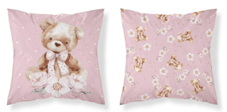 DETEXPOL Povlak na polštářek Medvídek mašle  Bavlna, 40/40 cm