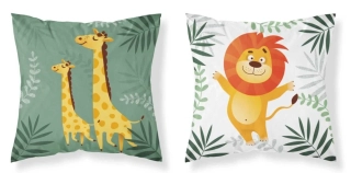 DETEXPOL Povlak na polštářek Žirafy  Bavlna, 40/40 cm