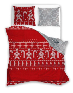 FARO Francouzské Vánoční povlečení Scandic 065 Perníček Bavlna, 220/200, 2x70/80 cm