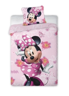 FARO Povlečení Minnie květy  Bavlna, 140/200, 70/90 cm