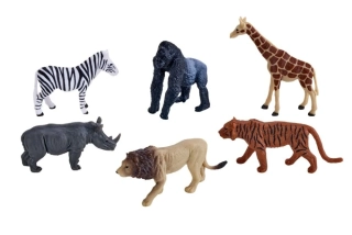 Mojo Mini svět Africká zvířátka sada 6 ks s žirafou