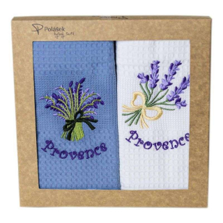 Polášek Dárková sada vaflových vyšívaných utěrek  Bavlna, 2 ks set 11