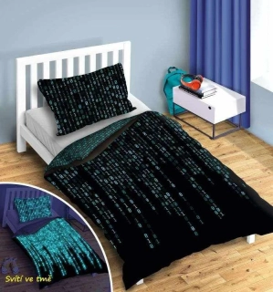 FARO Povlečení Matrix svítící  Bavlna, 140/200, 70/90 cm