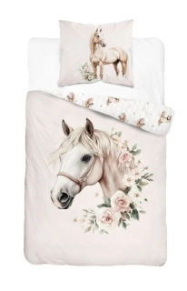 DETEXPOL Povlečení Kůň romantic  Bavlna, 140/200, 70/80 cm