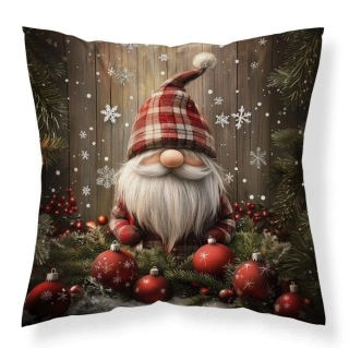 DETEXPOL Vánoční povlak na polštářek Trpaslík ozdoby micro  Polyester, 40/40 cm