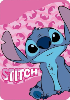 FARO Fleece deka Lilo and Stitch pink Polyester, 100/140 cm