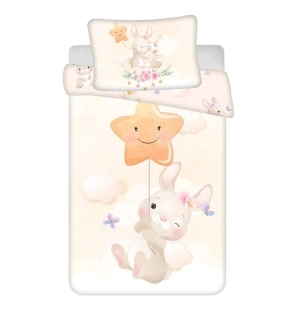 JERRY FABRICS Povlečení do postýlky Bunny Star baby Bavlna, 100/135, 40/60 cm