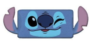 JERRY FABRICS Tvarovaný mikroplyšový polštářek Lilo and Stitch Blink  Polyester, 45x27 cm