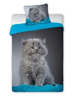 FARO Povlečení Best Friends Kotě modré  Bavlna, 140/200, 70/90 cm