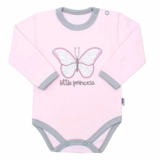New Baby Kojenecké bavlněné body s dlouhým rukávem Little Princess, vel.56
