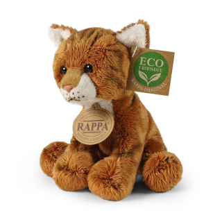 Rappa Plyšová kočka sedící zrzavá 14 cm ECO-FRIENDLY