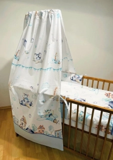 SDS Nebesa na postýlku Letadýlka modrá Bavlna, 150/200 cm