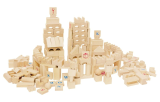2Kids Toys Kostky přírodní XL 220 ks
