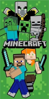 JERRY FABRICS Osuška Minecraft Lets Survive Bavlna - Froté, 70/140 cm