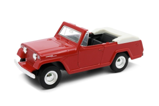 Welly 1967 Jeep Jeepster Commando Roadster model 1:34 červený