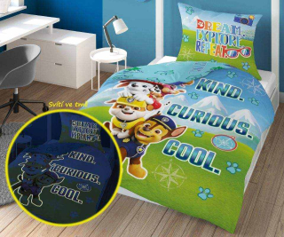 DETEXPOL Povlečení Paw Patrol dream svítící  Bavlna, 140/200, 70/80 cm
