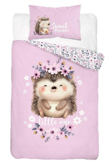 DETEXPOL Povlečení do postýlky Ježeček B  Bavlna, 100/135, 40/60 cm