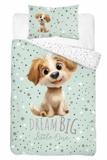 DETEXPOL Povlečení do postýlky Veselý Pejsek A  Bavlna, 100/135, 40/60 cm