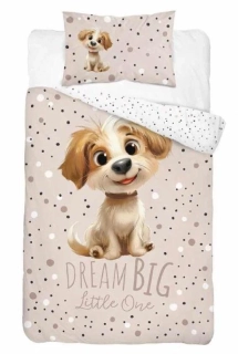 DETEXPOL Povlečení do postýlky Veselý Pejsek B  Bavlna, 100/135, 40/60 cm