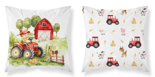 DETEXPOL Povlak na polštářek Farma red  Bavlna, 40/40 cm