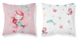 DETEXPOL Povlak na polštářek Mořská Víla růžová  Bavlna, 40/40 cm